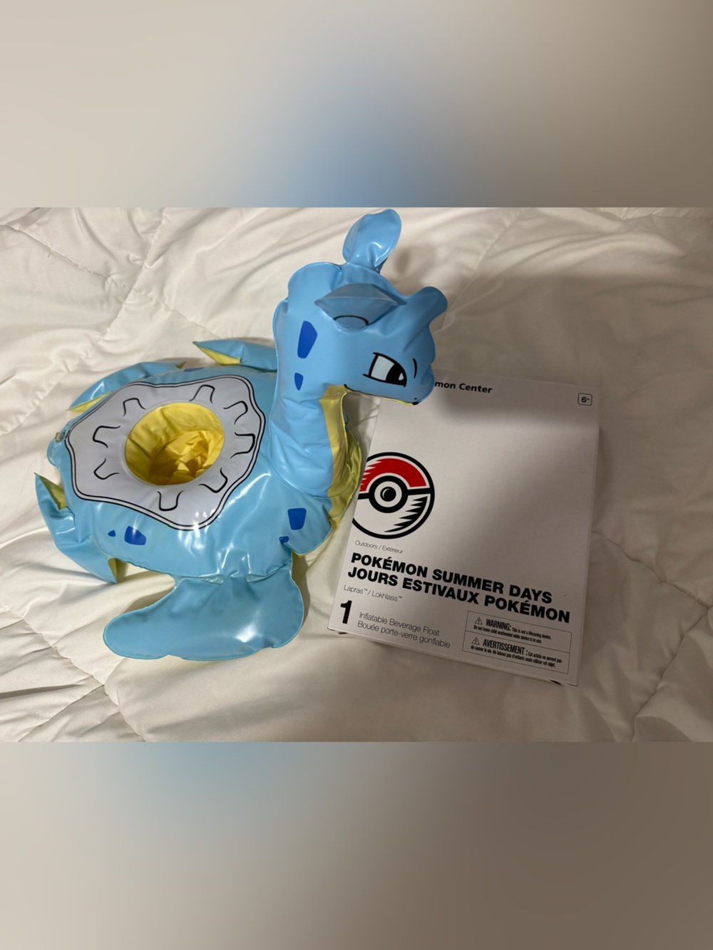 Pokemon Summer Days Lapras Inflatable Beverage Float